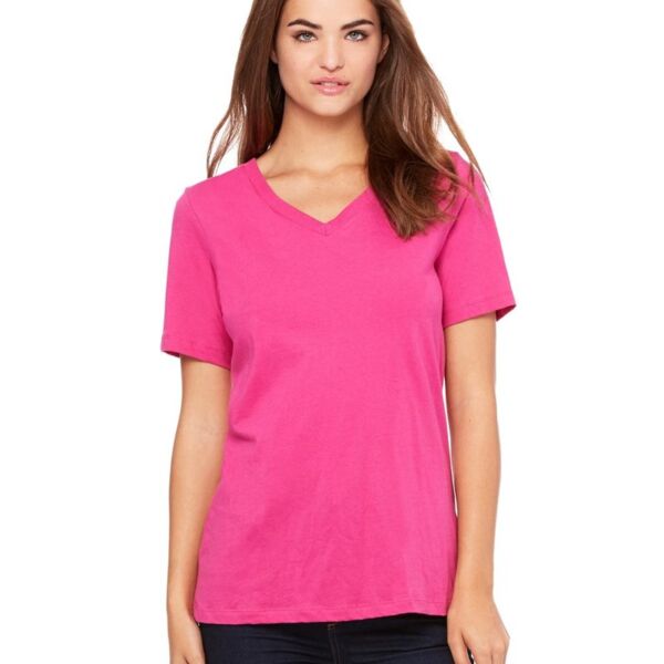 Women's Relaxed Short Sleeve Jersey V-Neck Tee Thumbnail